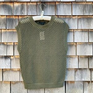 Sanctuary Khaki Knit Sleeveless Top